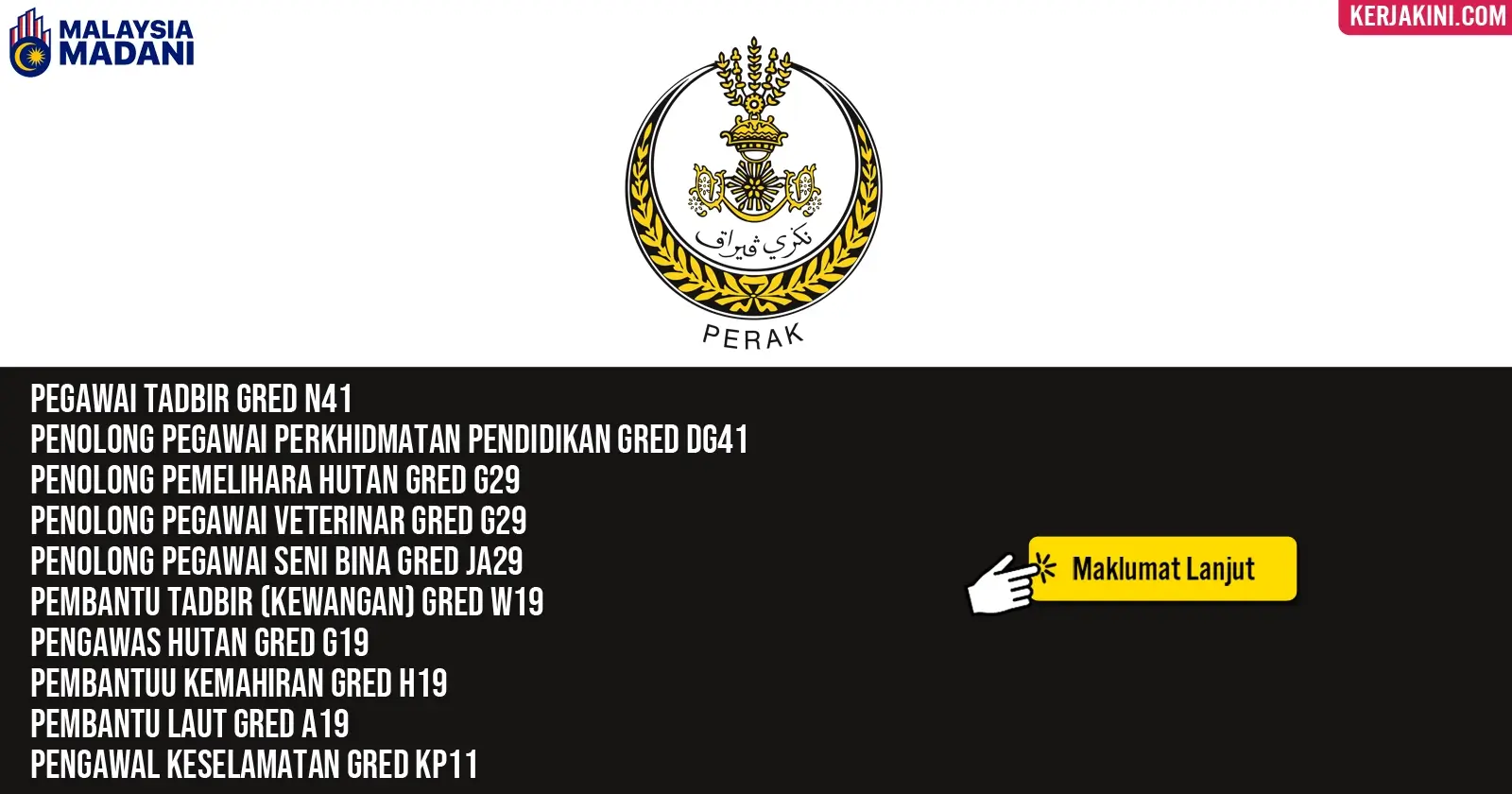 Jawatan Kosong SPA Perak Terkini 2024