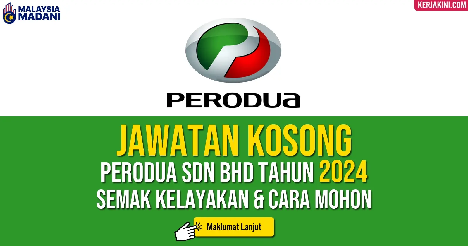 Jawatan Kosong Perodua 2024