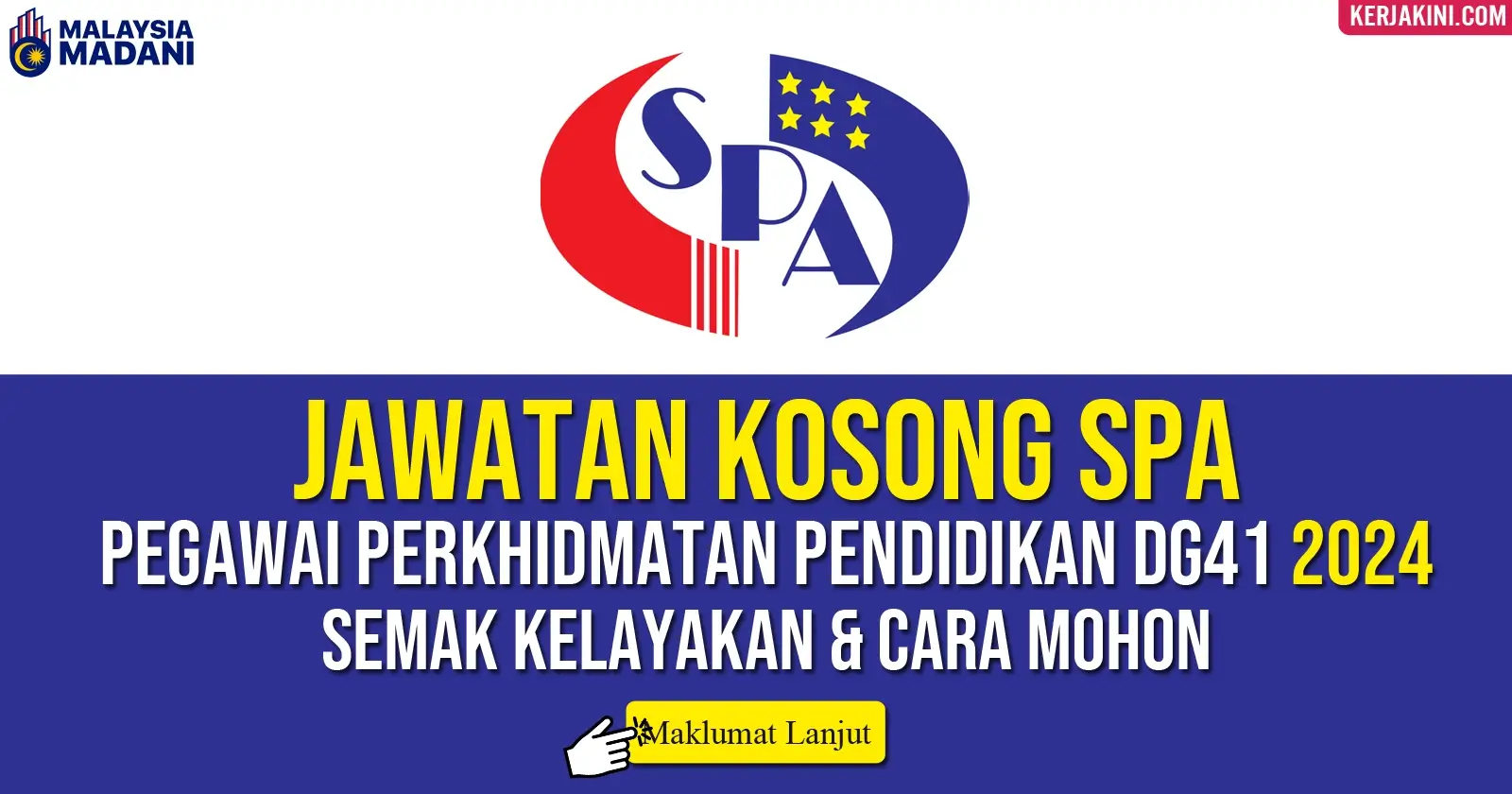 Jawatan Kosong Pegawai Perkhidmatan Pendidikan DG41 2024