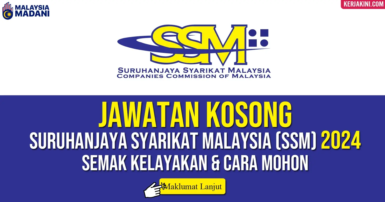Jawatan Kosong Suruhanjaya Syarikat Malaysia (SSM) 2024