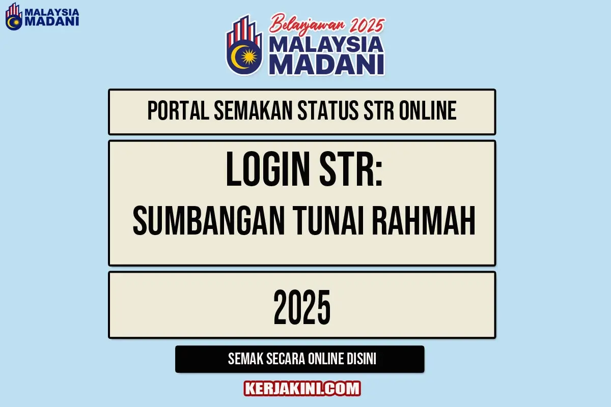 LOGIN STR: SEMAK JUMLAH BAYARAN BANTUAN STR FASA 2