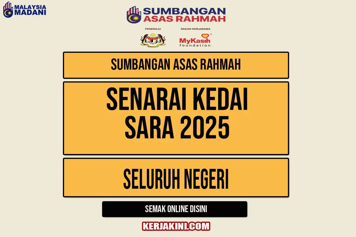 senarai kedai sara 2025-seluruh negeri