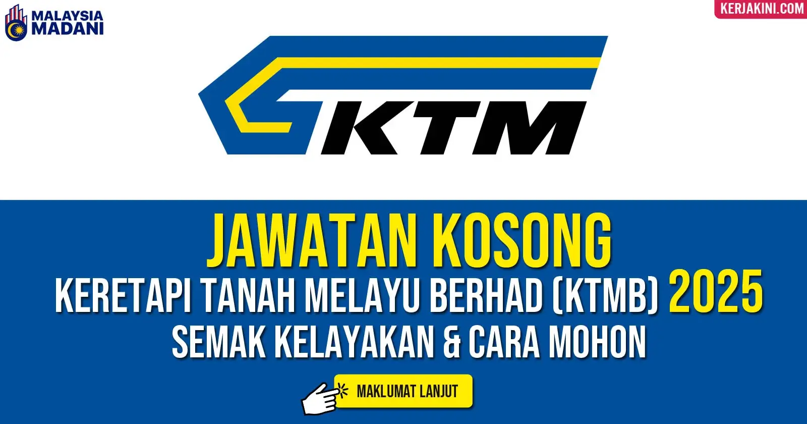 Jawatan Kosong KTMB 2025, Peluang Kerjaya Tetap bersama Syarikat GLC Malaysia