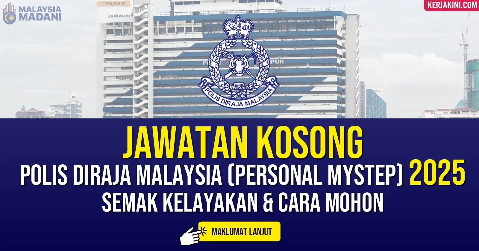 Jawatan Kosong Personal MyStep PDRM 2025 dibuka!