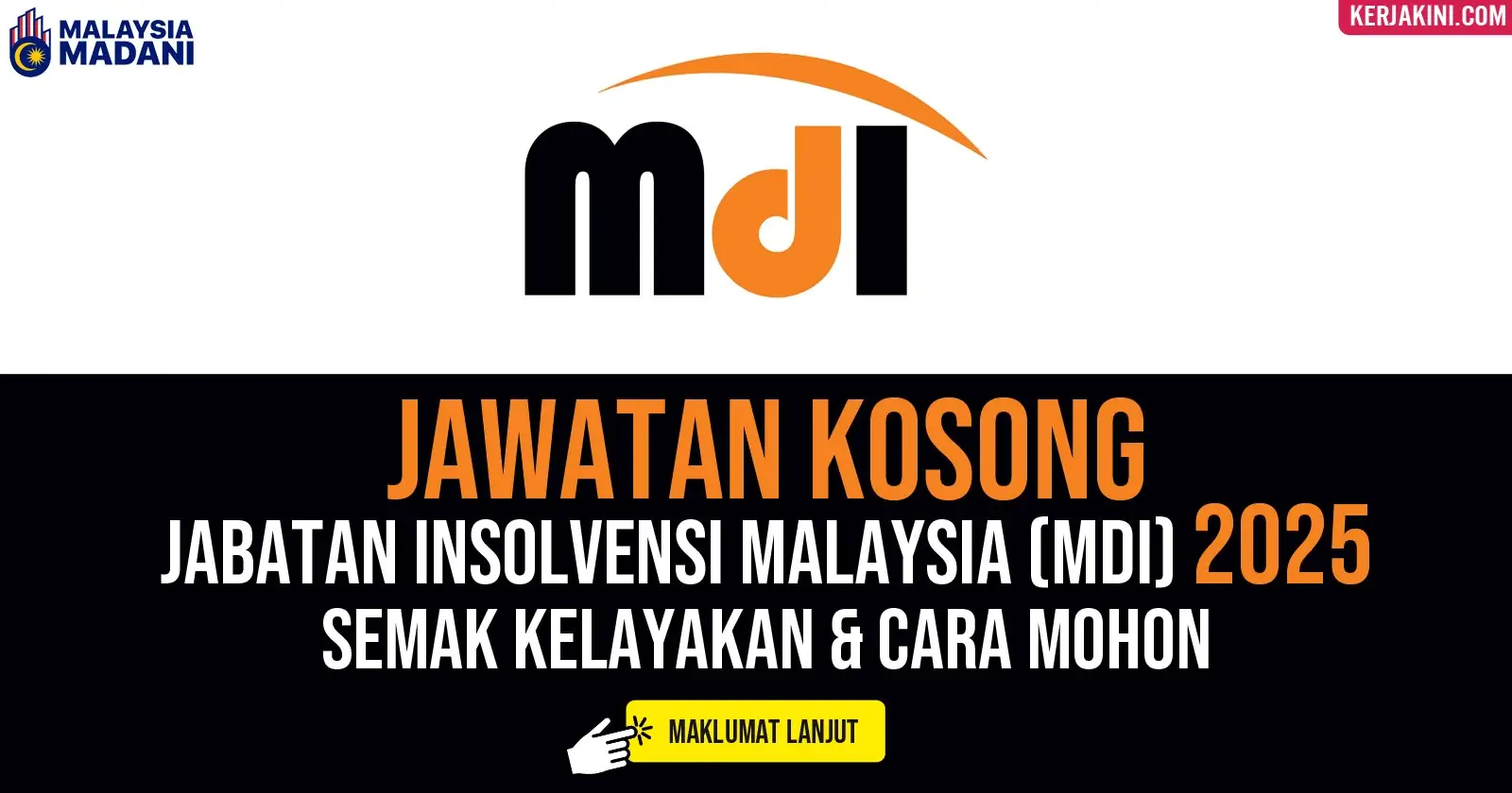 Jawatan Kosong Personel Mystep di Jabatan Insolvensi Malaysia 2025 - Minima spm