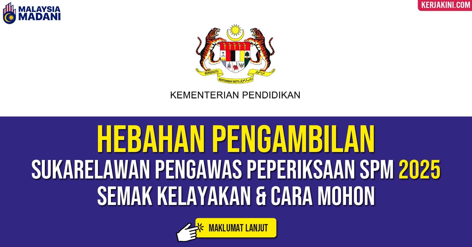 Hebahan Pengambilan Pengawas SPM 2025