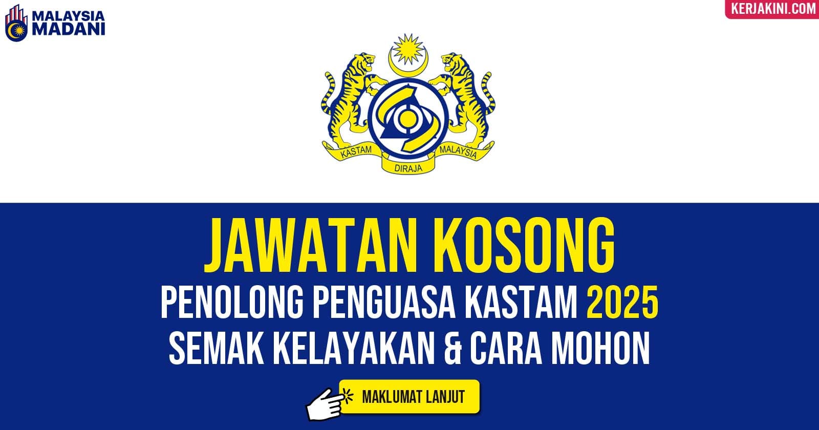 Jawatan Kosong Penolong Penguasa Kastam SPA 2025 - Gred WK5