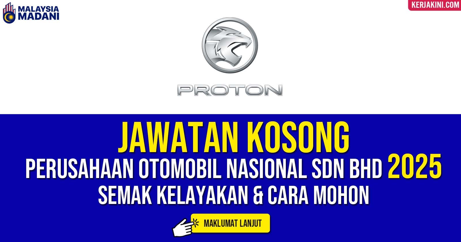 Jawatan Kosong PROTON Ambilan November 2025