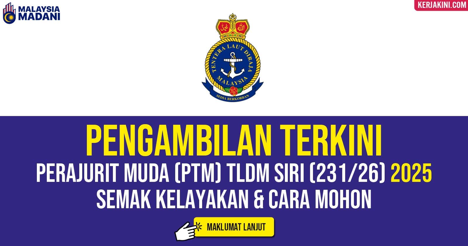 pengambilan tldm perajurit muda siri 231/26 tahun 2025