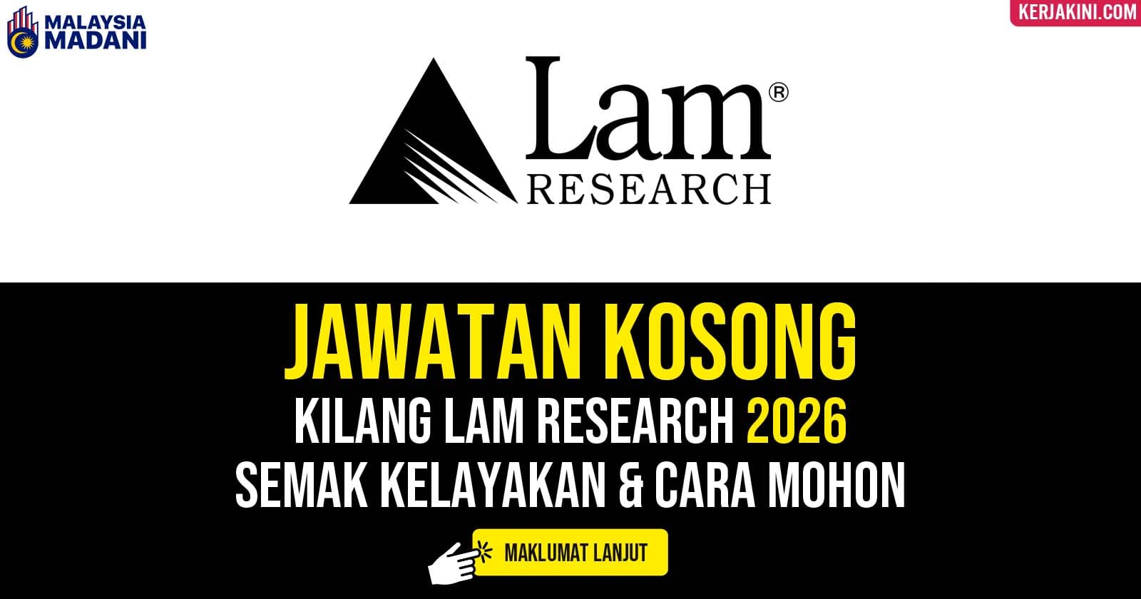 Jawatan Kosong Kilang Lam Research 2026 terkini
