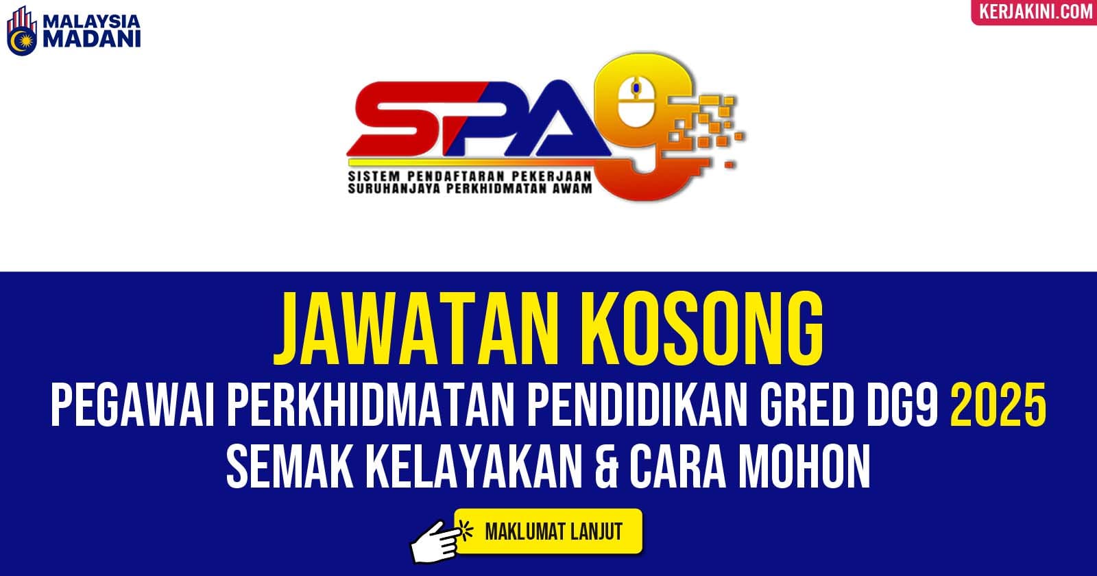 Jawatan Kosong Guru Gred DG9 2025