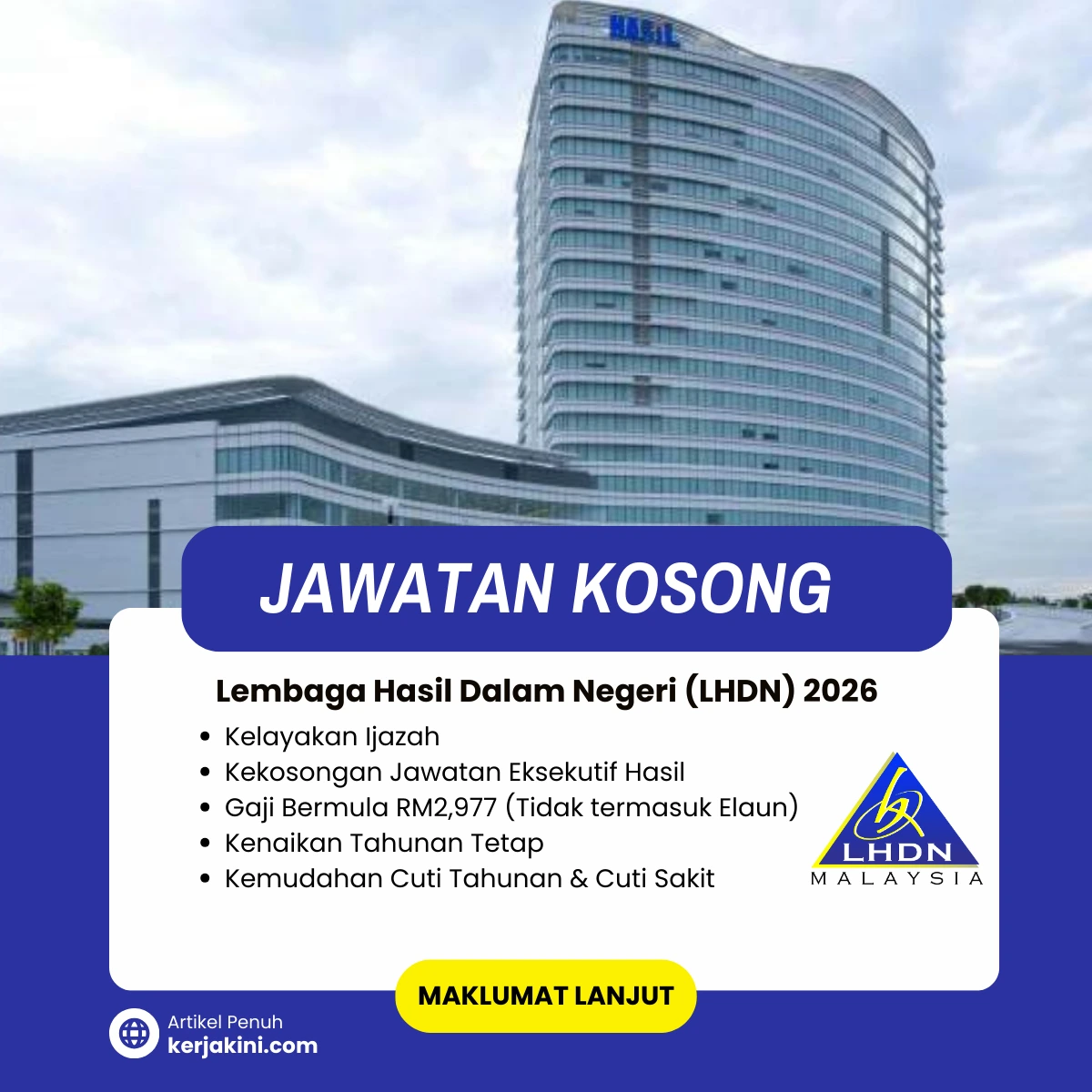 Jawatan Kosong Eksekutif LHDN 2026