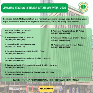 Jawatan Kosong LGM Lembaga Getah Malaysia 2026 terkini