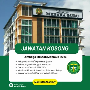 Jawatan Kosong Lembaga Maktab Mahmud Alor Setar 2026