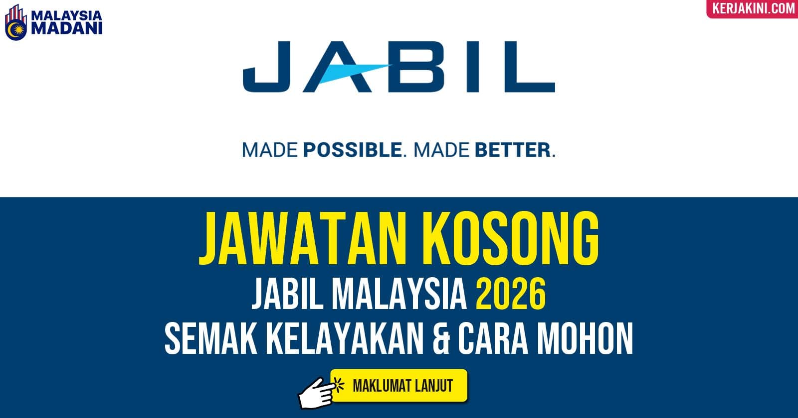 Jawatan Kosong Kilang Jabil Malaysia 2026
