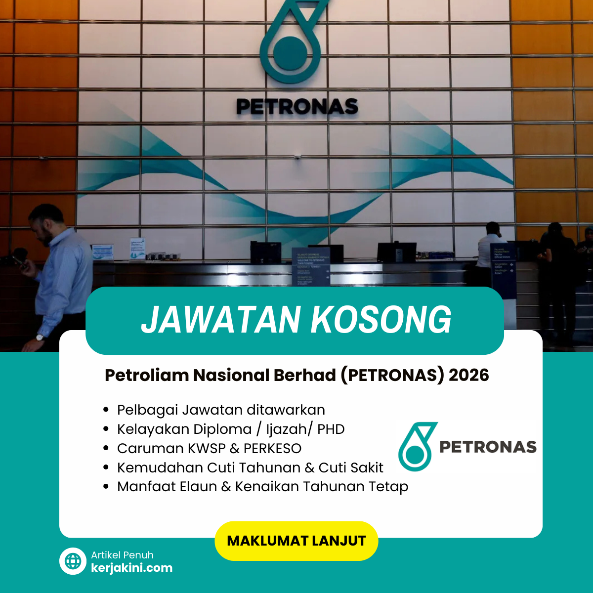 Jawatan Kosong Petronas 2026 dibuka. Kekosongan Pelbagai Sektor