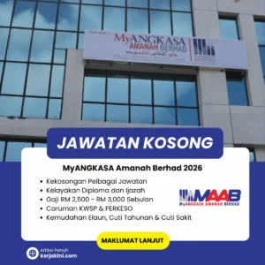 Jawatan Kosong MyAngkasa Amanah Berhad 2026