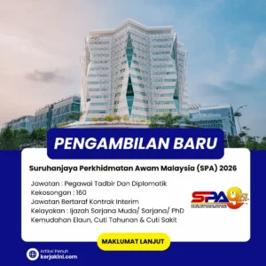 Pengambilan terkini pegawai ptd spa bagi tahun 2027 dibuka