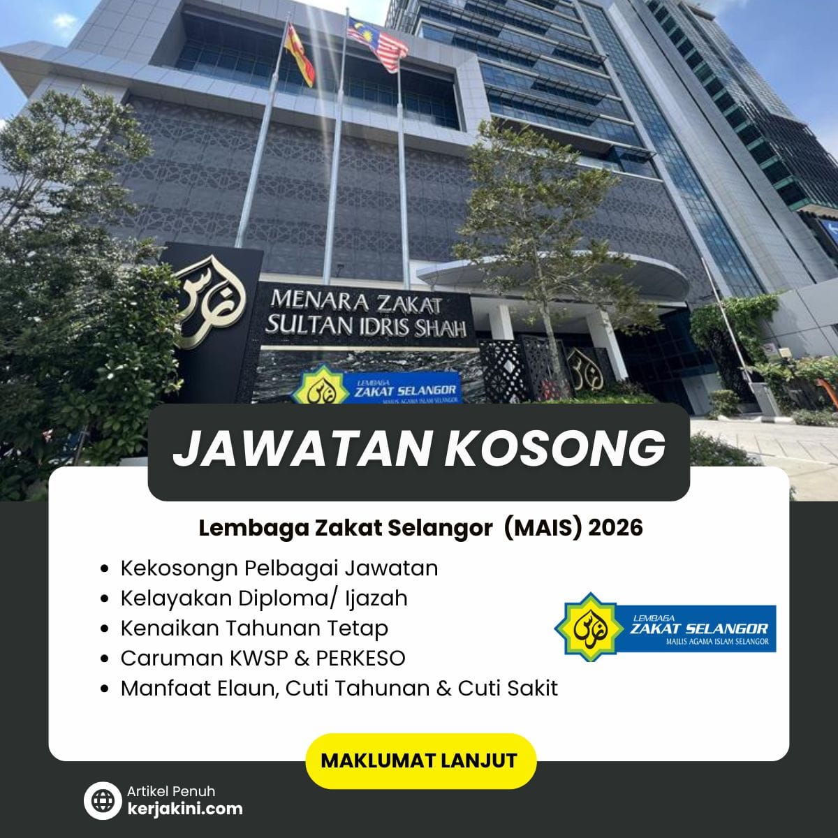 Jawatan Kosong MAIS 2026_Lembaga Zakat Selangor