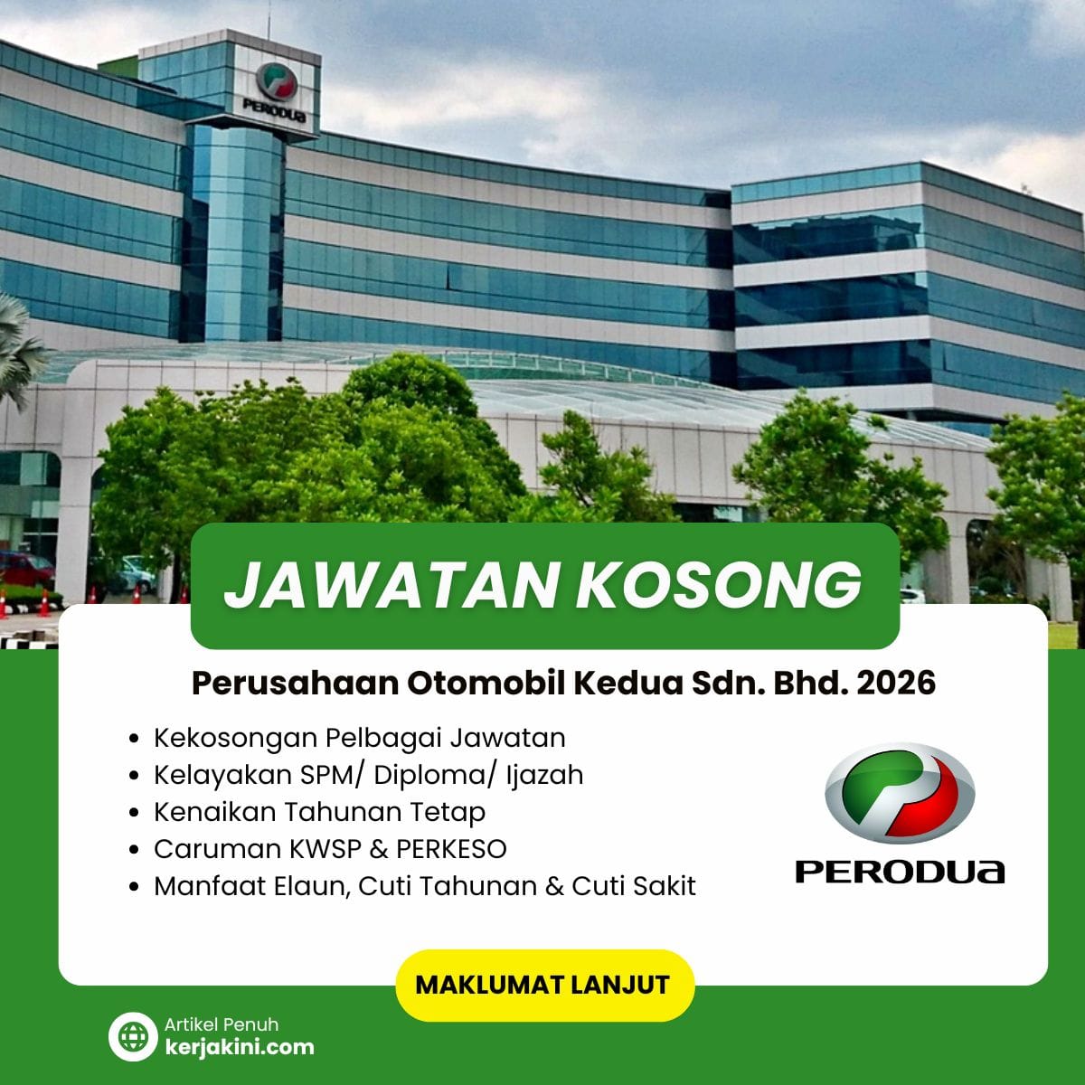 Jawatan Kosong Perodua 2026 terkini. - Kekosongan Pelbagai Jawatan