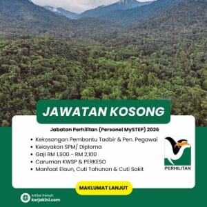 Jawatan Kosong MySTEP Perhilitan 2026 - Pelbagai Negeri