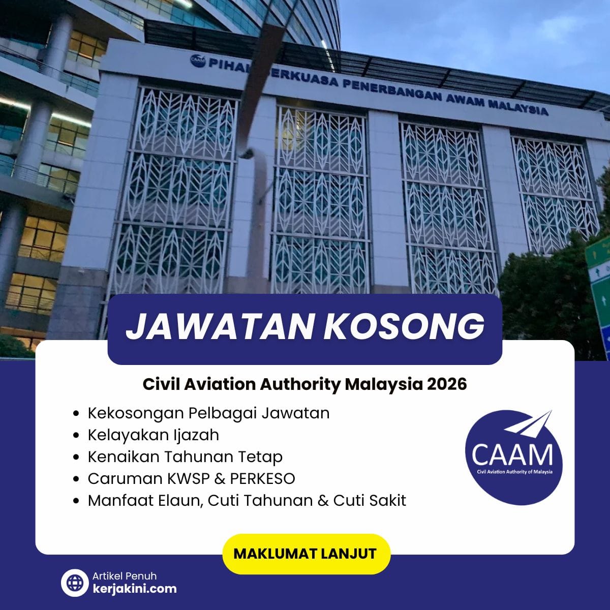 Jawatan Kosong CAAM 2026_Civil Aviation Authority of Malaysia