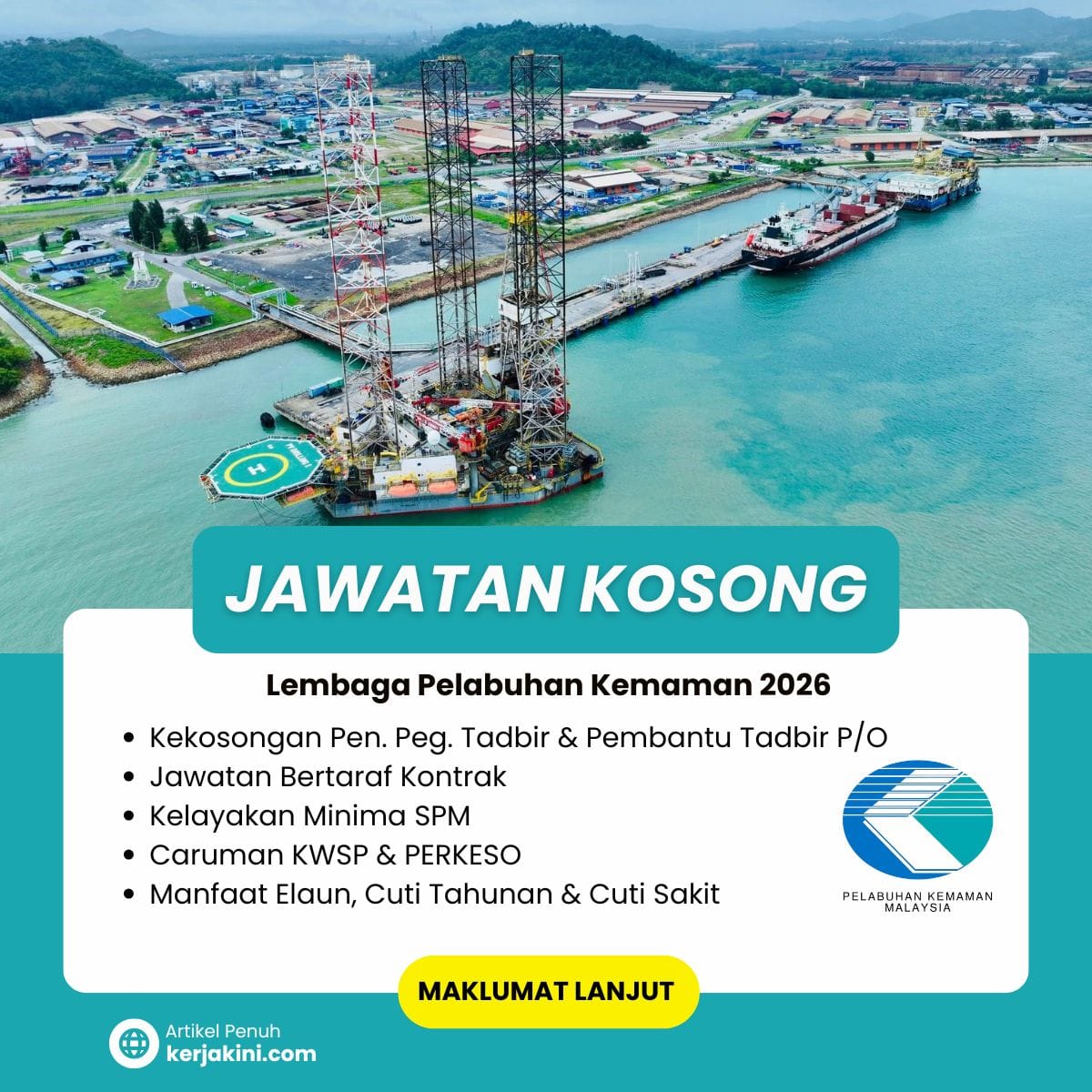 Jawatan Kosong Lembaga Pelabuhan Kemaman 2026