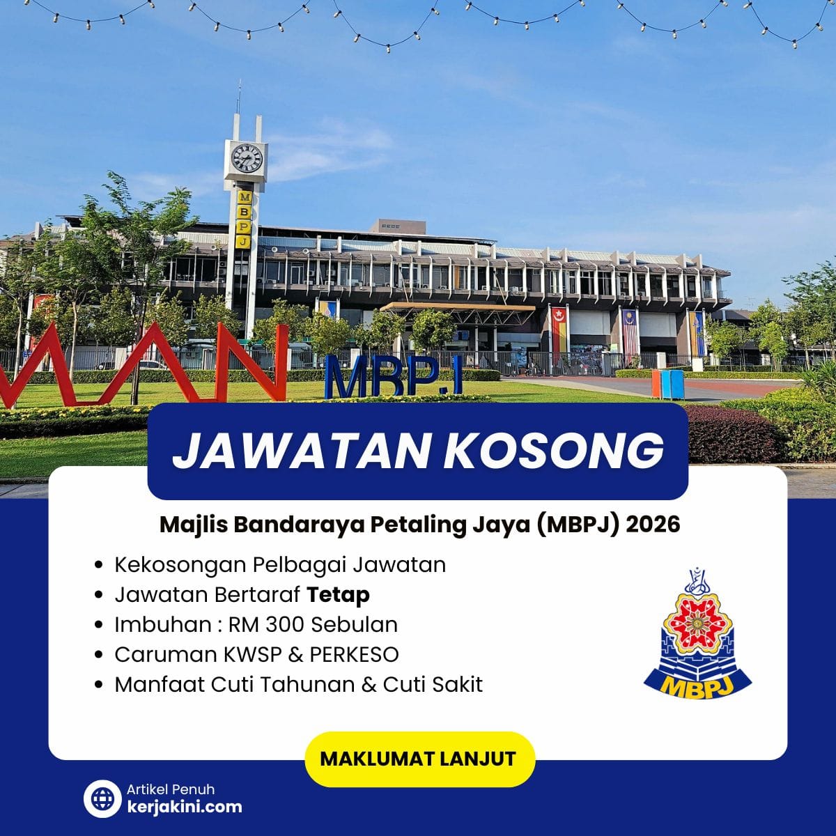 Jawatan Kosong MBPJ 2026_Majlis Bandaraya Petaling Jaya 2026