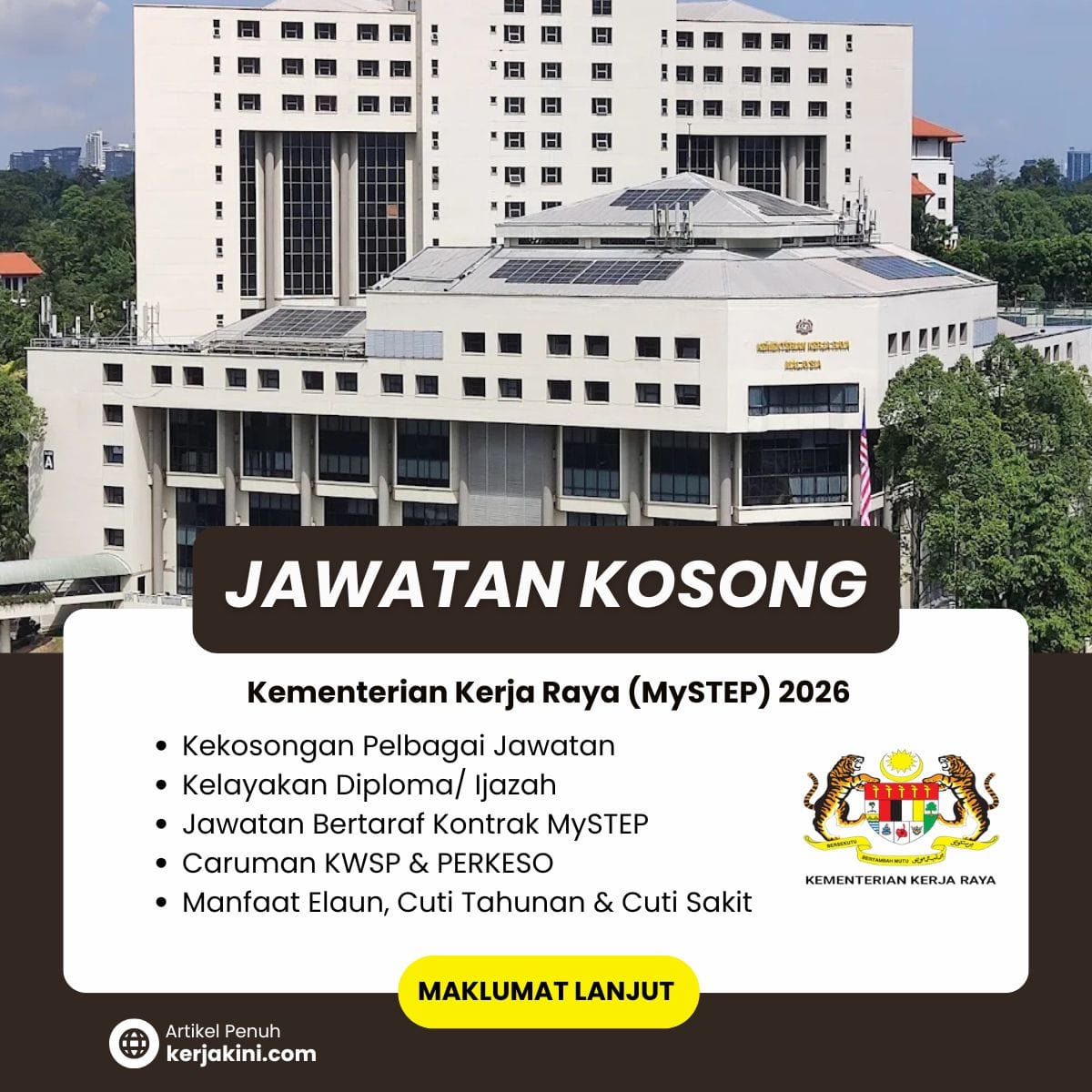 Jawatan Kosong MySTEP kementerian Kerja Raya 2026