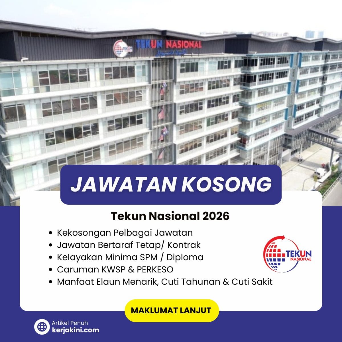 Jawatan Kosong Tekun Nasional 2026