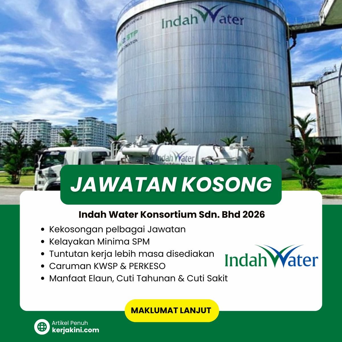 Jawatan Kosong Indah Water Konsortium Sdn Bhd 2026