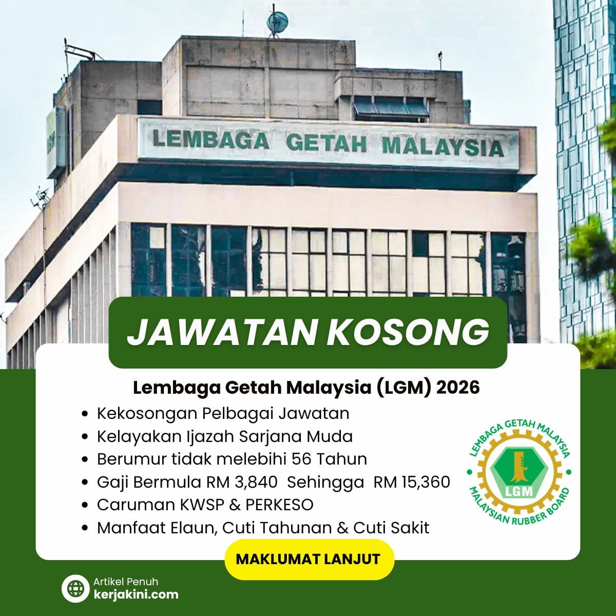 Jawatan kosong Lembaga Getah Malaysia 2026_Bil 6
