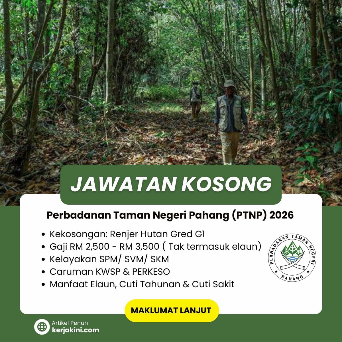 Jawatan Kosong Renjer Hutan 2026
