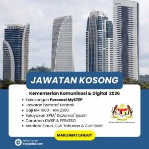 Jawatan Kosong MySTEP Kementerian Komunikasi & Digital _MySTEP 2026