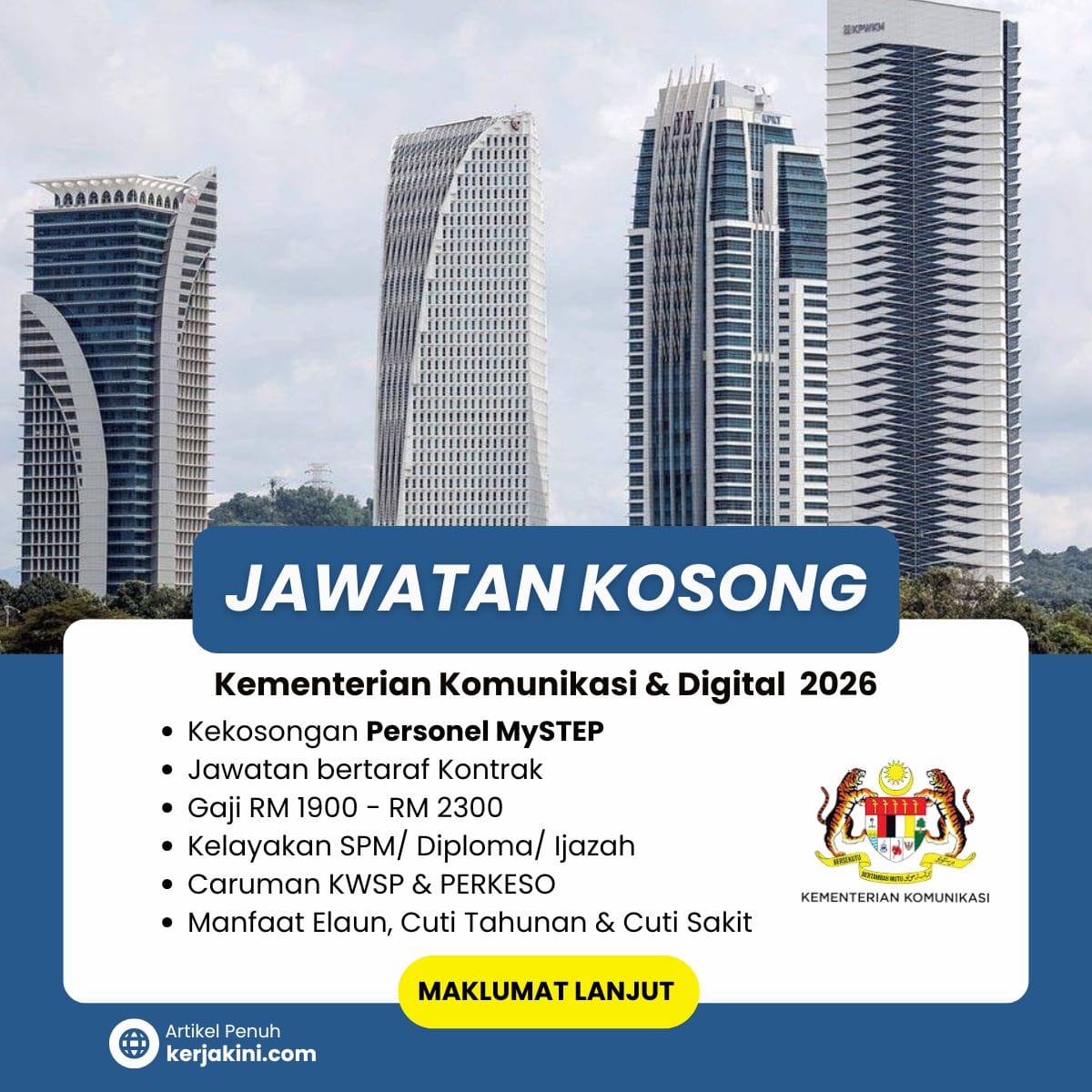 Jawatan Kosong MySTEP Kementerian Komunikasi & Digital _MySTEP 2026
