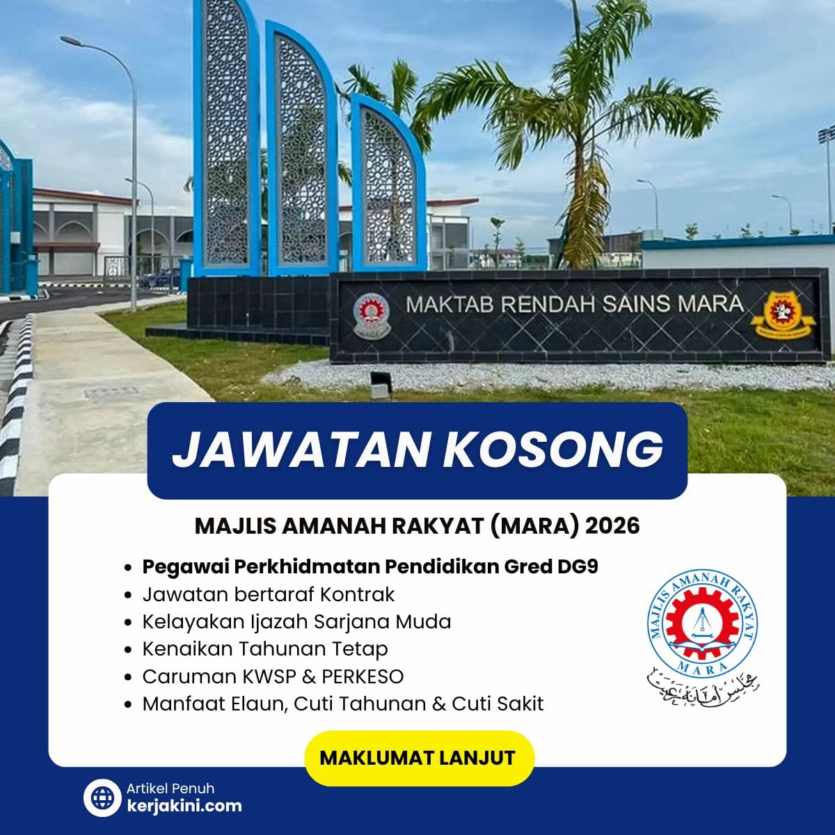 Jawatan kosong guru mara 2026_pegawai perkhidmatan pendidikan gred dg9