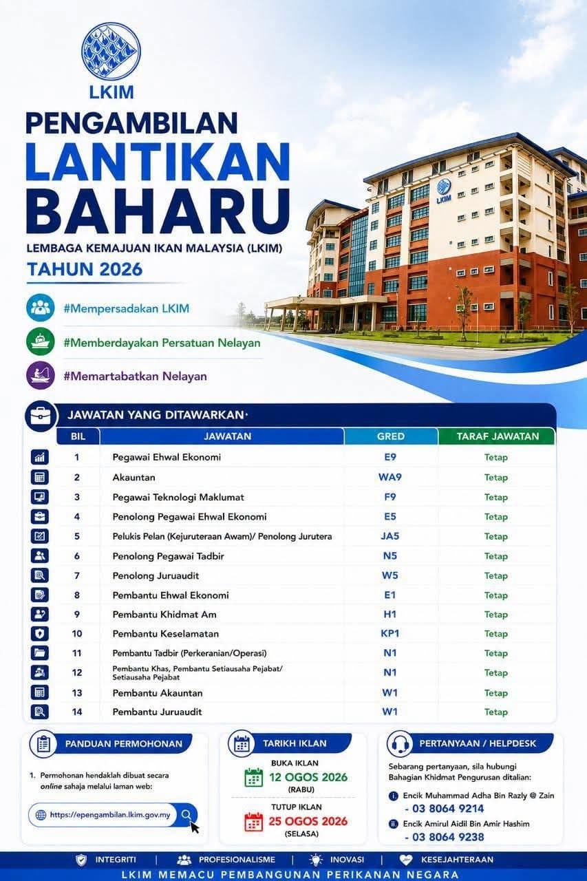Jawatan Kosong LKIM 2026_Pengambilan Lantikan Baharu LKIM 2026