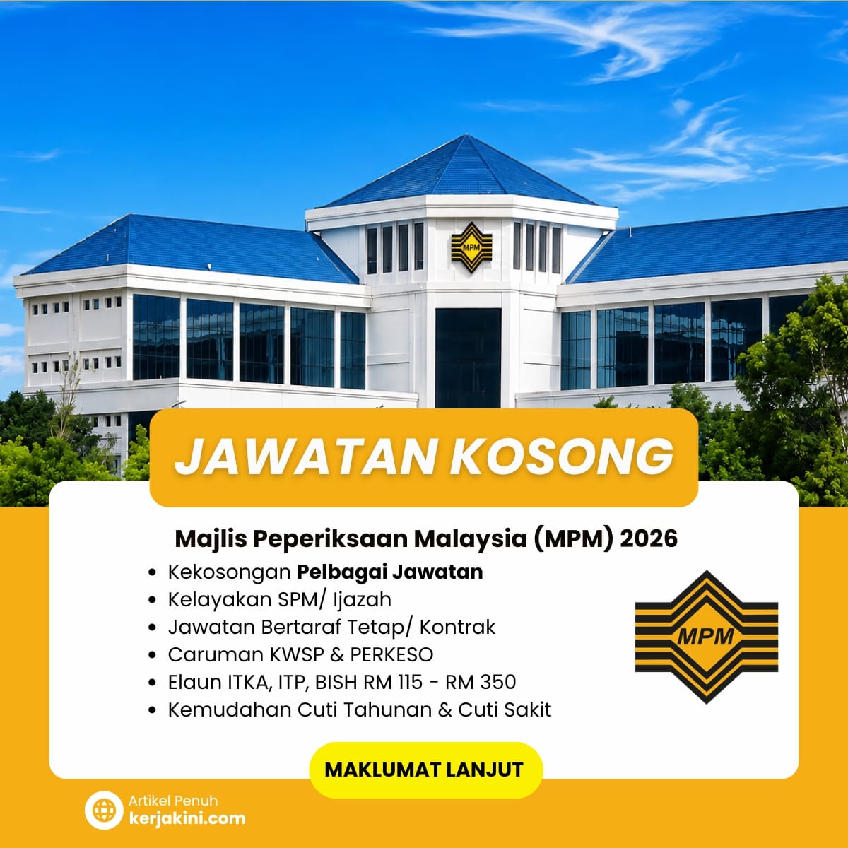 Jawatan Kosong Majlis Peperiksaan Malaysia (MPM) 2026