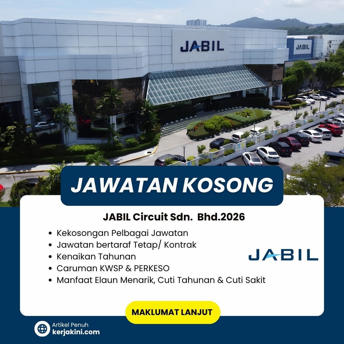 Jawatan Kosong Jabil Circuit Sdn Bhd 2026_Penang