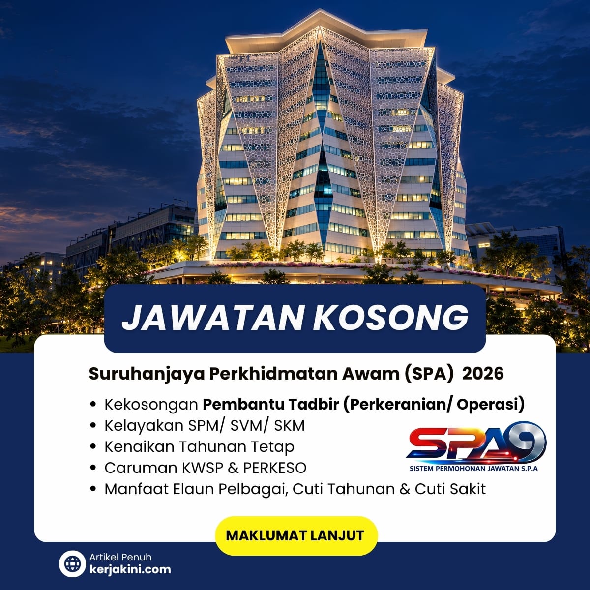 Jawatan Kosong Pembantu Tadbir SPA 2026_OKTOBER