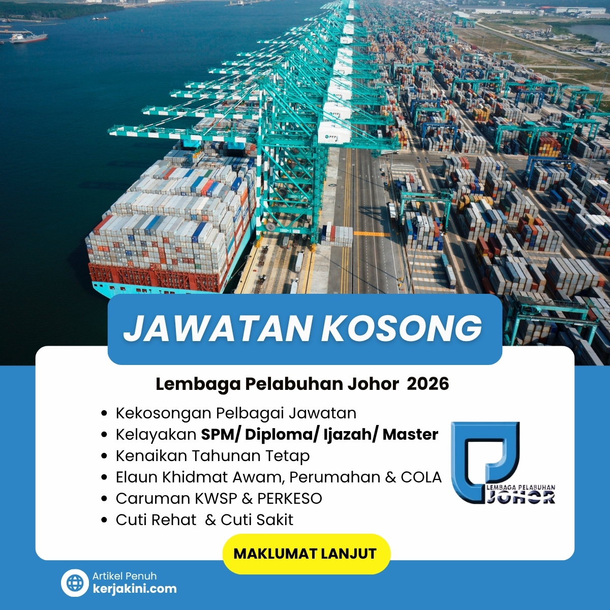 Jawatan Kosong Lembaga Pelabuhan Johor 2026 _iklan oktober november