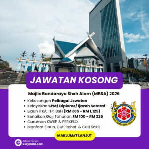 Jawatan Kosong MBSA 2026 _ Majlis Bandaraya Shah Alam _ Iklan Oktober