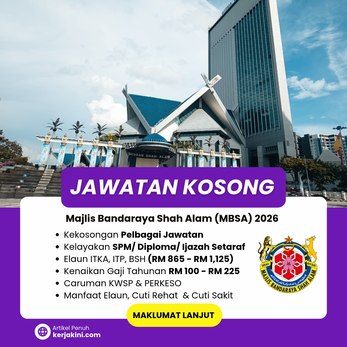 Jawatan Kosong MBSA 2026 _ Majlis Bandaraya Shah Alam _ Iklan Oktober