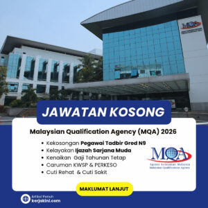Jawatan Kosong MQA 2026 _Pegawai Tadbir