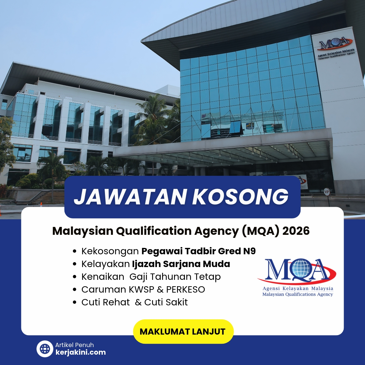 Jawatan Kosong MQA 2026 _Pegawai Tadbir