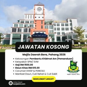 Jawatan Kosong Majlis Daerah Bera Pahang_oktober 2026_pemandu