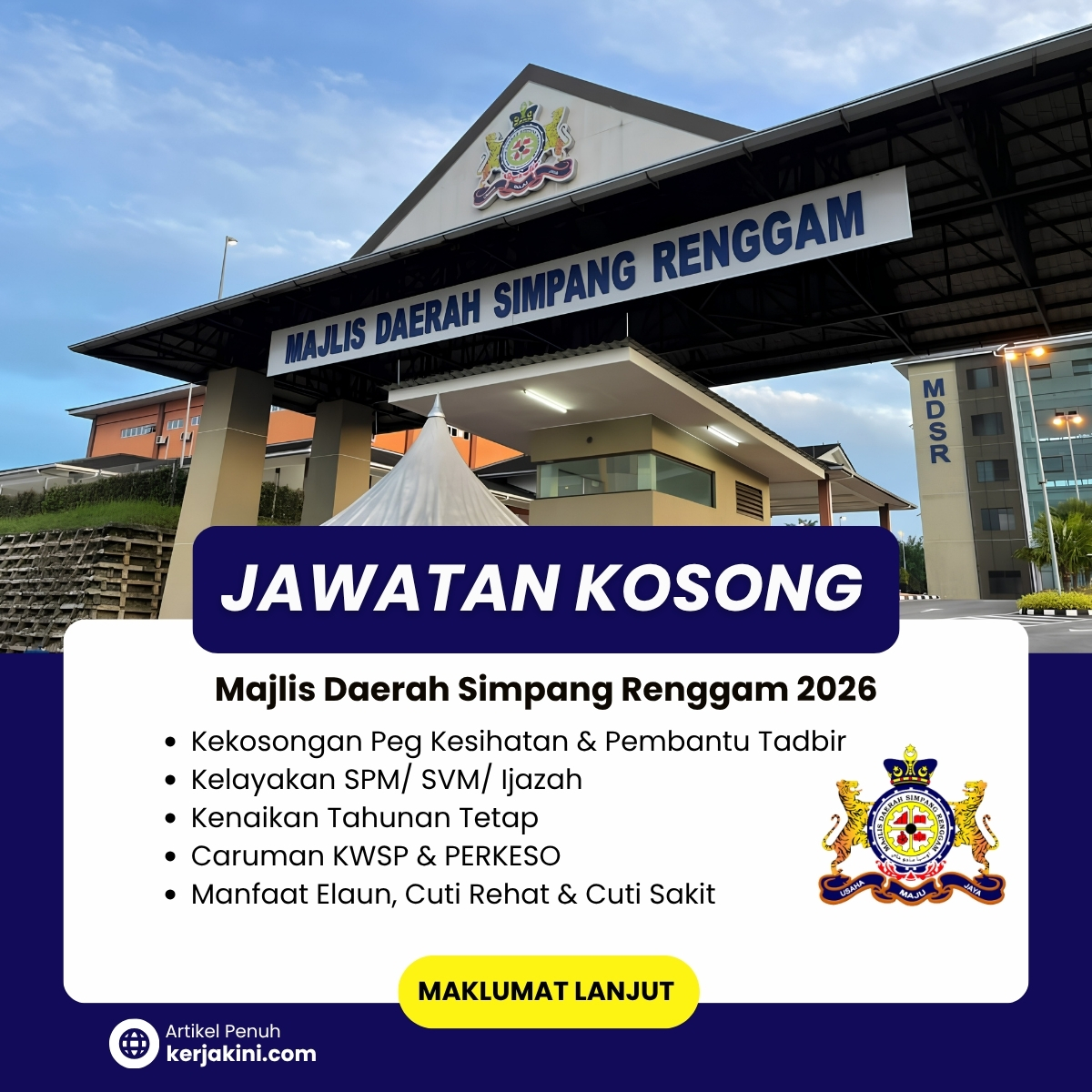 Jawatan Kosong Majlis Daerah Simpang Renggam 2026_oktober