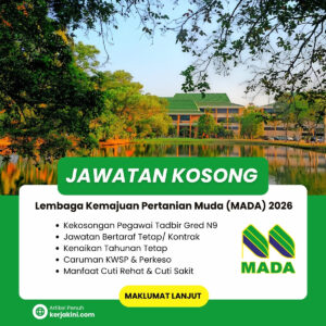 Jawatan Kosong Pegawai Tadbir MADA 2026_OKTOBER