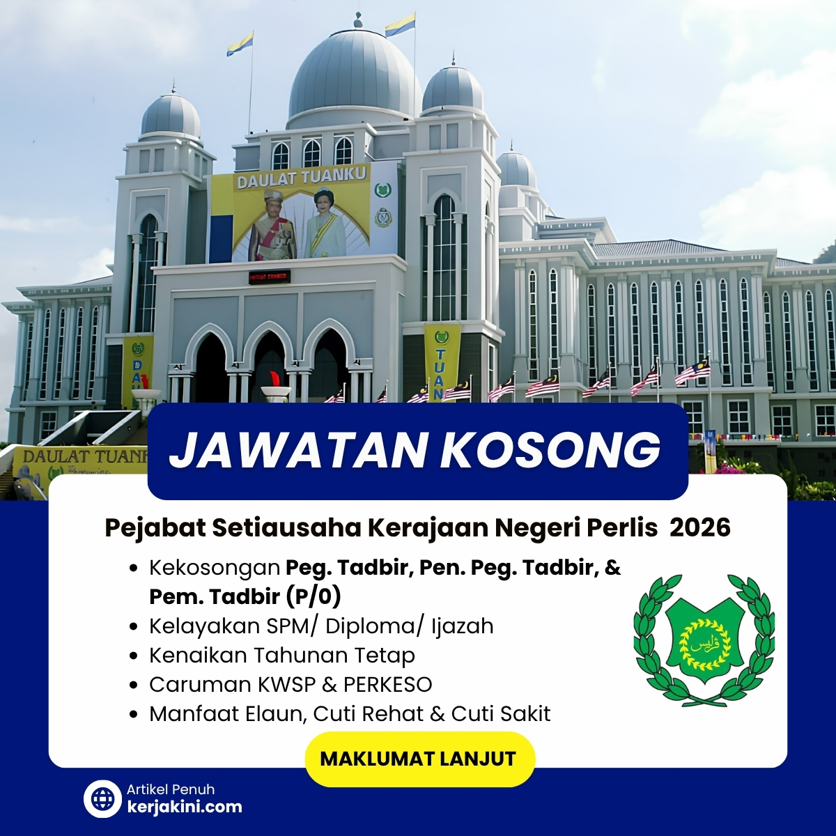 Jawatan Kosong Pejabat SUK Negeri Perlis _Oktober 2026