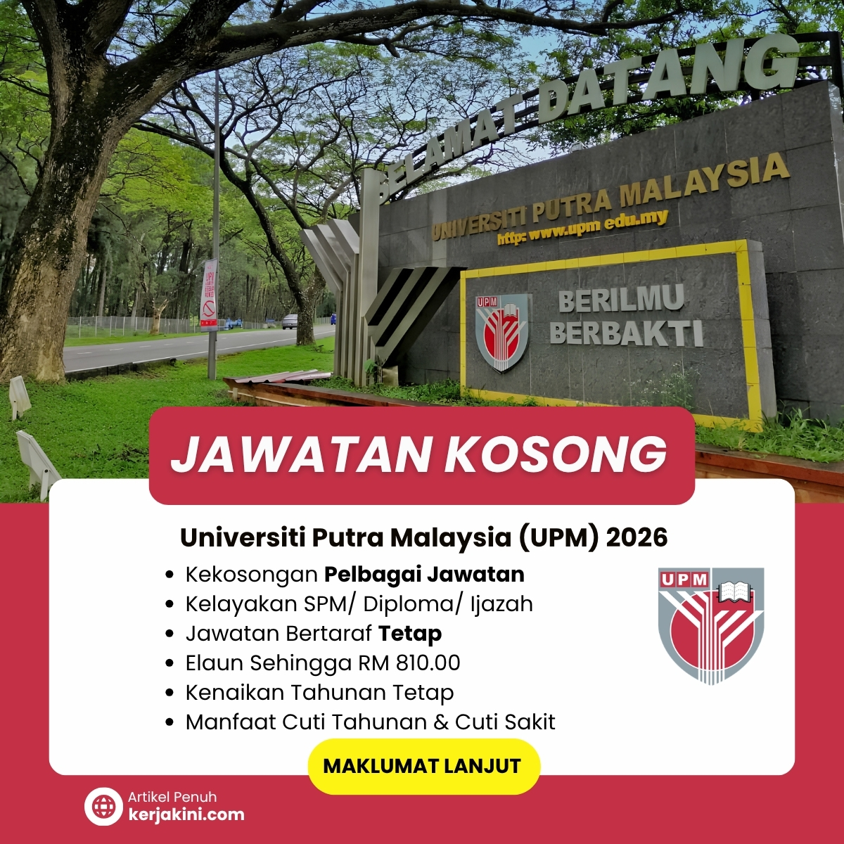 Jawatan Kosong UPM 2026 _ Universiti Putra Malaysia _Oktober